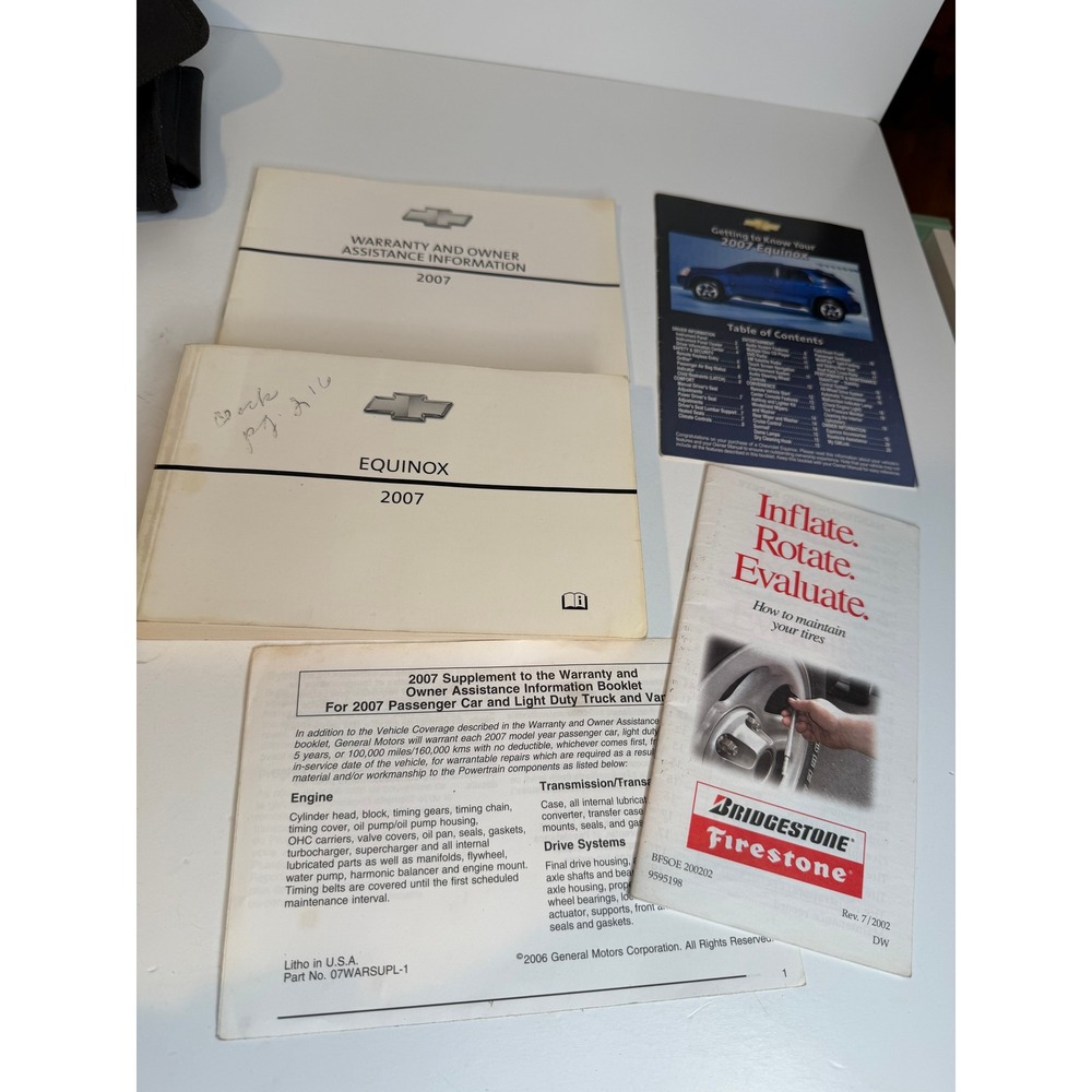 2007 Chevrolet Equinox OEM Owners Manual Guide Set With Case